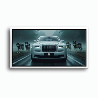 Rolls-Royce Among Wolves - Masculine Canvas Wall Art Cars