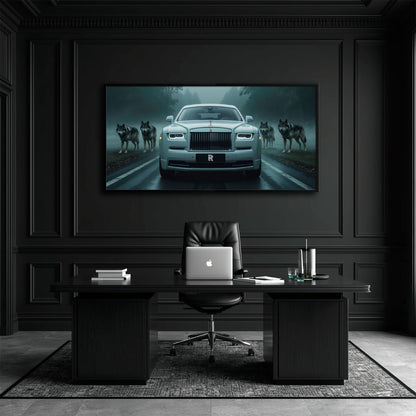 Rolls-Royce Among Wolves - Masculine Canvas Wall Art Cars