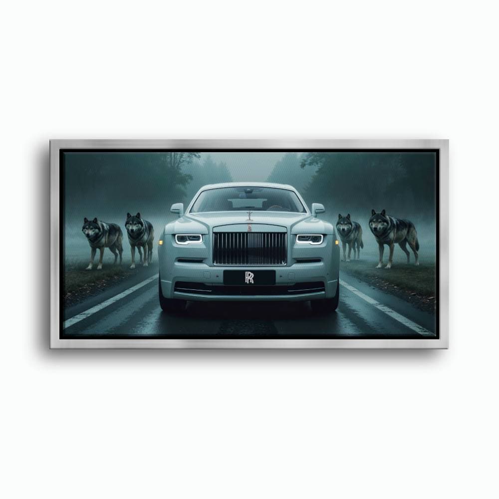 Rolls-Royce Among Wolves - Masculine Canvas Wall Art Cars