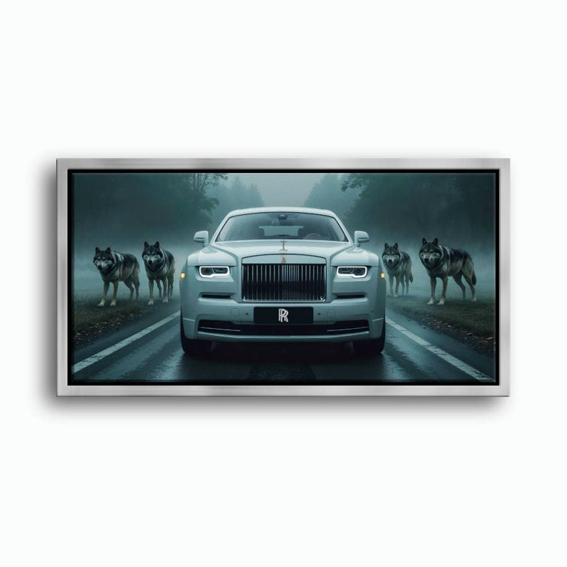 Rolls-Royce Among Wolves - Masculine Canvas Wall Art Cars