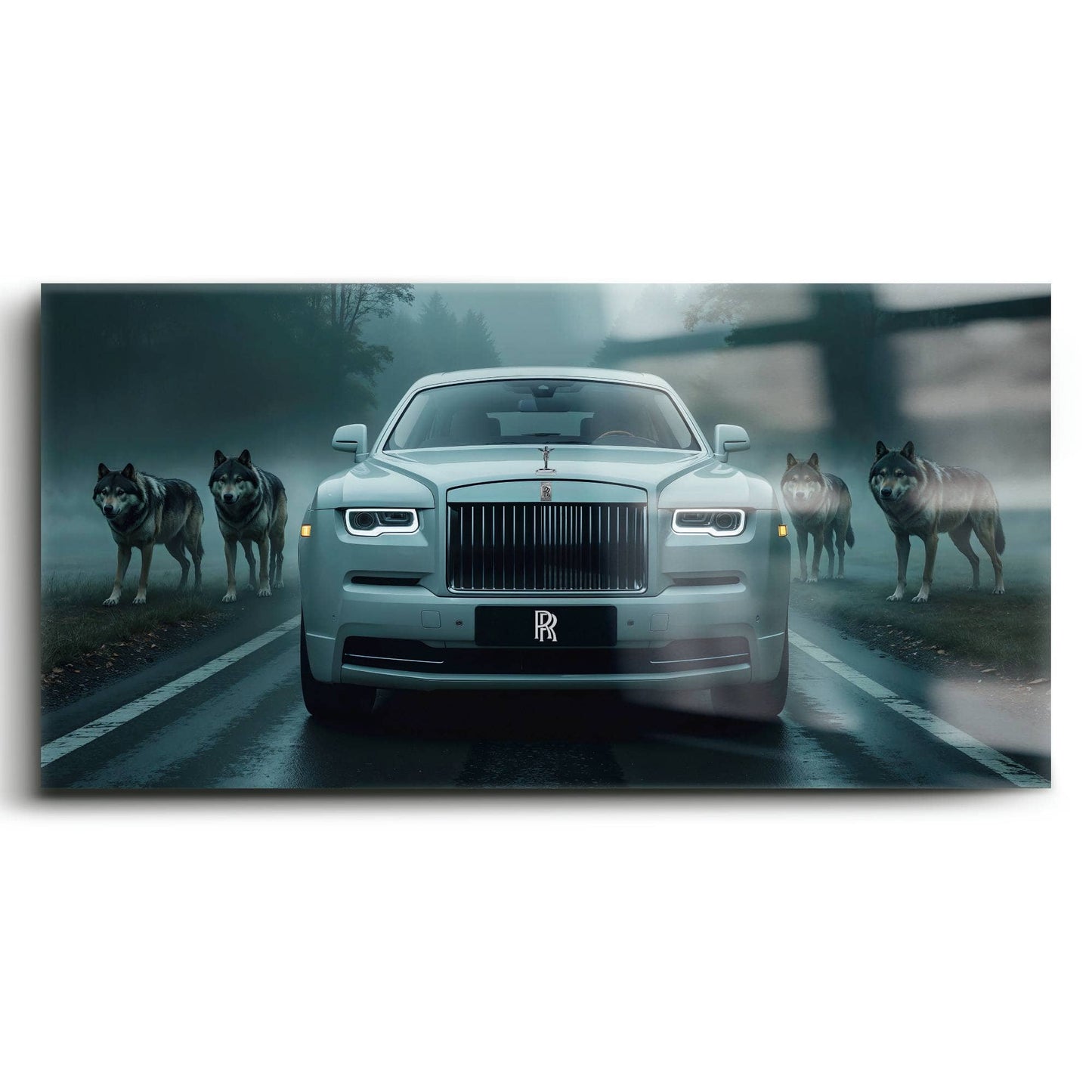 Rolls-Royce Among Wolves - Masculine Canvas Wall Art Cars