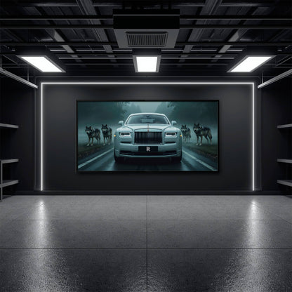 Rolls-Royce Among Wolves - Masculine Canvas Wall Art Cars