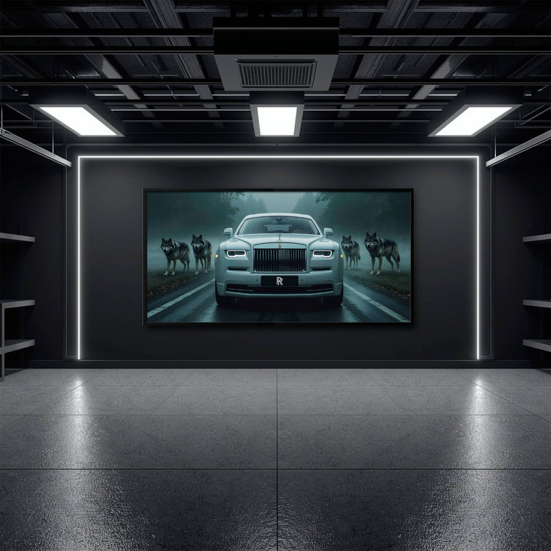 Rolls-Royce Among Wolves - Masculine Canvas Wall Art Cars