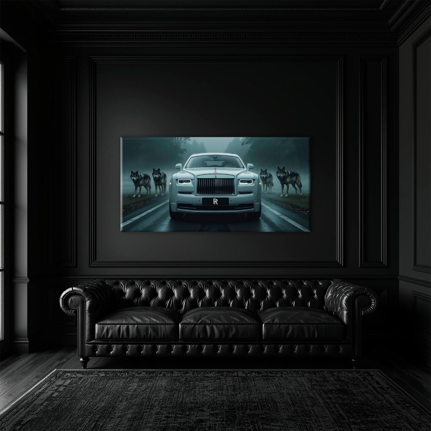 Rolls-Royce Among Wolves - Masculine Canvas Wall Art Cars
