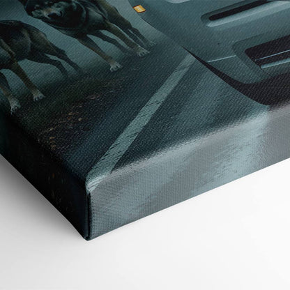 Rolls-Royce Among Wolves - Masculine Canvas Wall Art Cars
