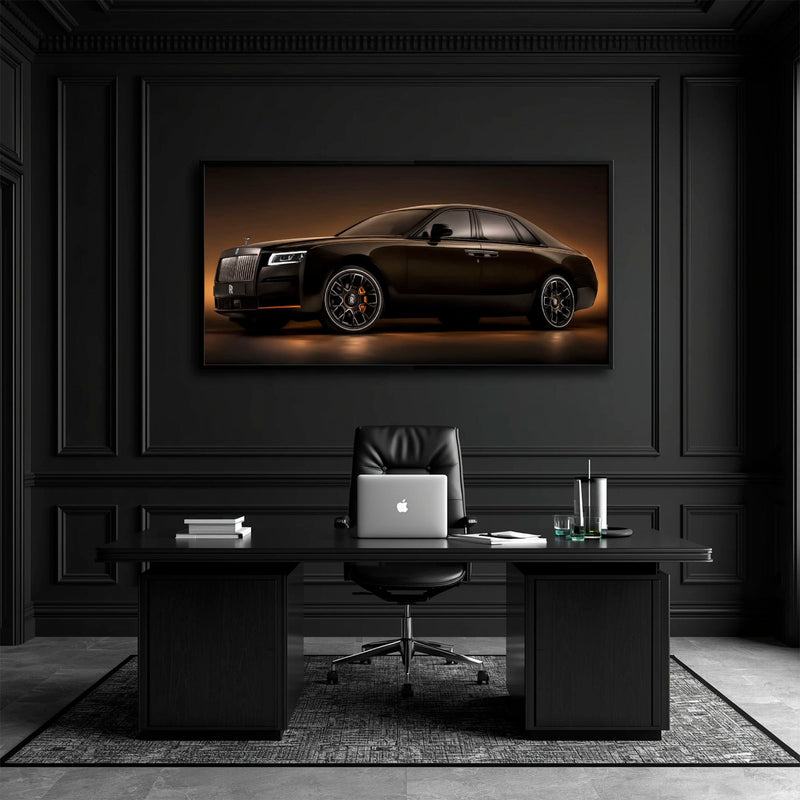 Rolls-Royce Ghost Wall Art-Black Luxury Car Canvas Print Cars