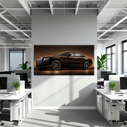 Rolls-Royce Ghost Wall Art-Black Luxury Car Canvas Print Cars