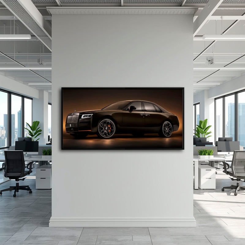 Rolls-Royce Ghost Wall Art-Black Luxury Car Canvas Print Cars