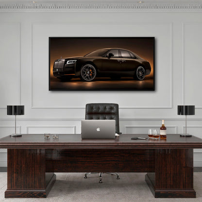 Rolls-Royce Ghost Wall Art-Black Luxury Car Canvas Print Cars