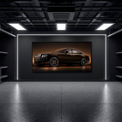 Rolls-Royce Ghost Wall Art-Black Luxury Car Canvas Print Cars