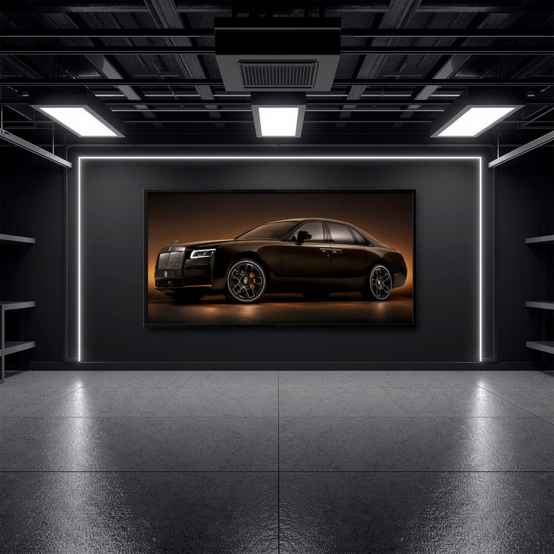 Rolls-Royce Ghost Wall Art-Black Luxury Car Canvas Print Cars