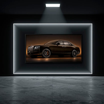 Rolls-Royce Ghost Wall Art-Black Luxury Car Canvas Print Cars