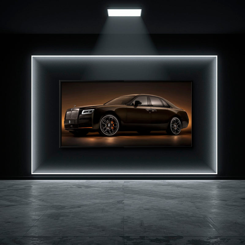 Rolls-Royce Ghost Wall Art-Black Luxury Car Canvas Print Cars