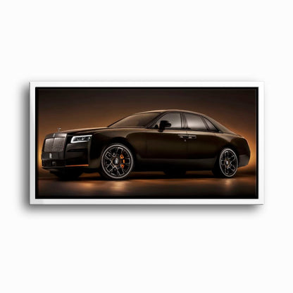 Rolls-Royce Ghost Wall Art-Black Luxury Car Canvas Print Cars