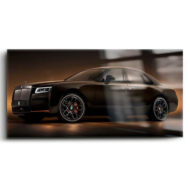 Rolls-Royce Ghost Wall Art-Black Luxury Car Canvas Print Cars
