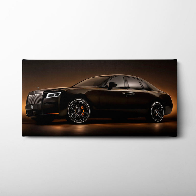Rolls-Royce Ghost Wall Art-Black Luxury Car Canvas Print Cars
