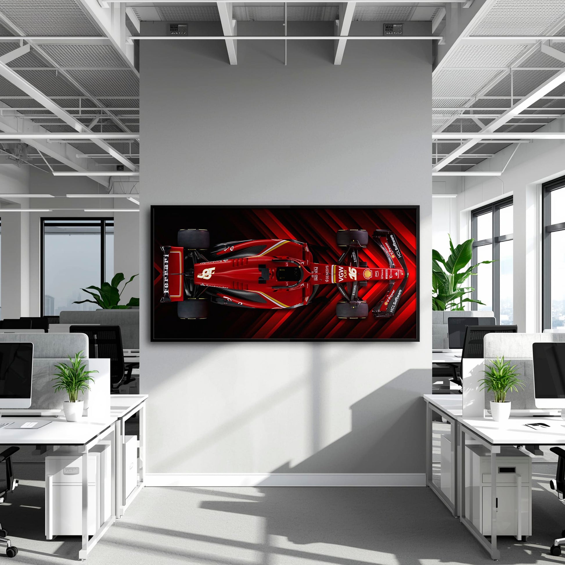 Scuderia Masterpiece Ferrari F1 Wall Art | Garage Decor Cars
