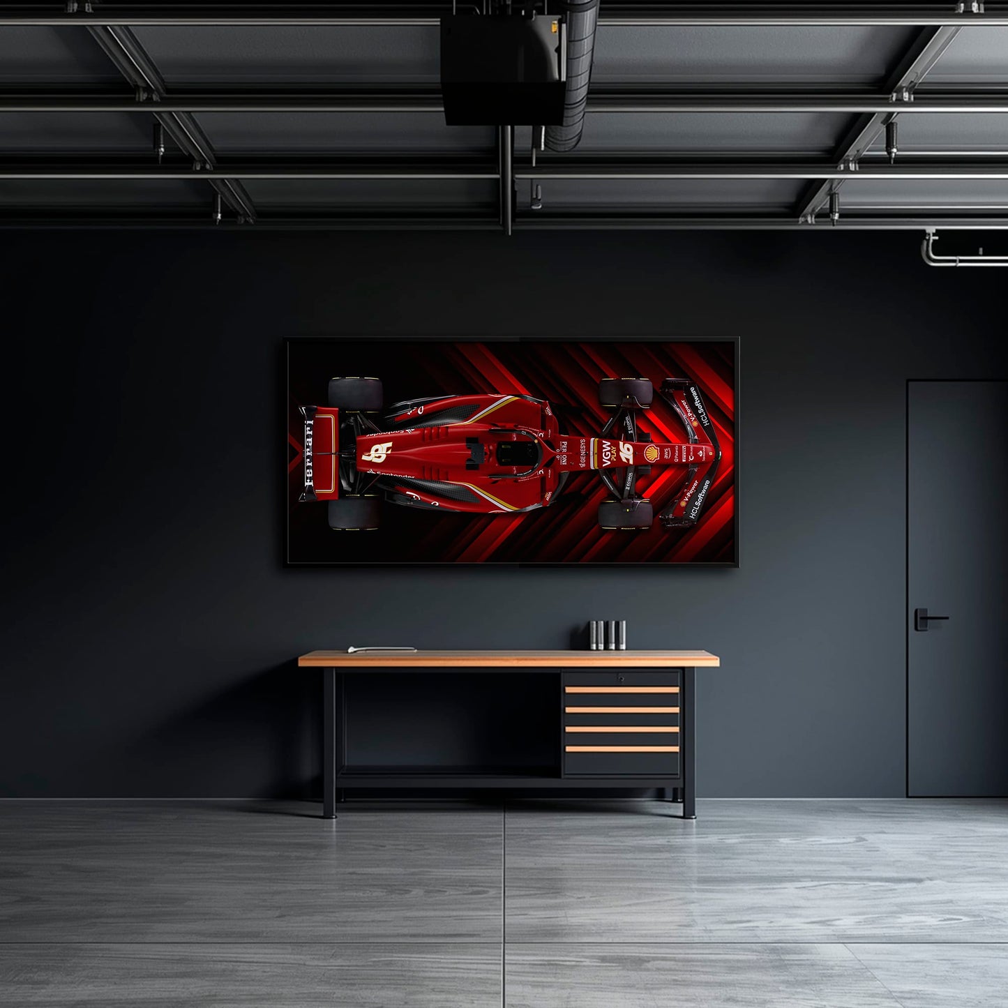 Scuderia Masterpiece Ferrari F1 Wall Art | Garage Decor Cars