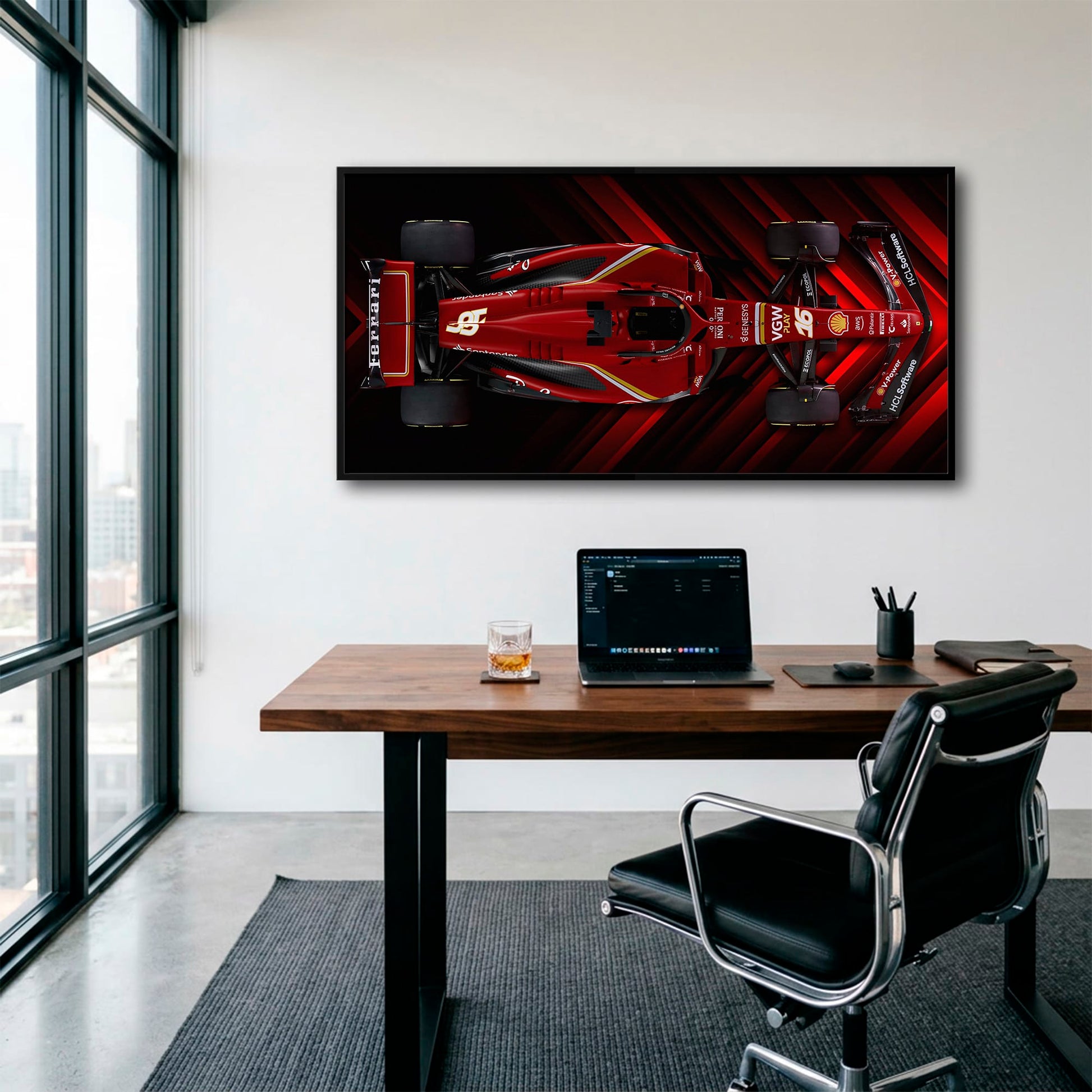 Scuderia Masterpiece Ferrari F1 Wall Art | Garage Decor Cars