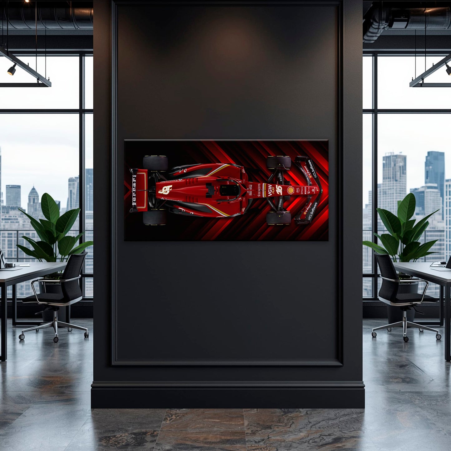 Scuderia Masterpiece Ferrari F1 Wall Art | Garage Decor Cars