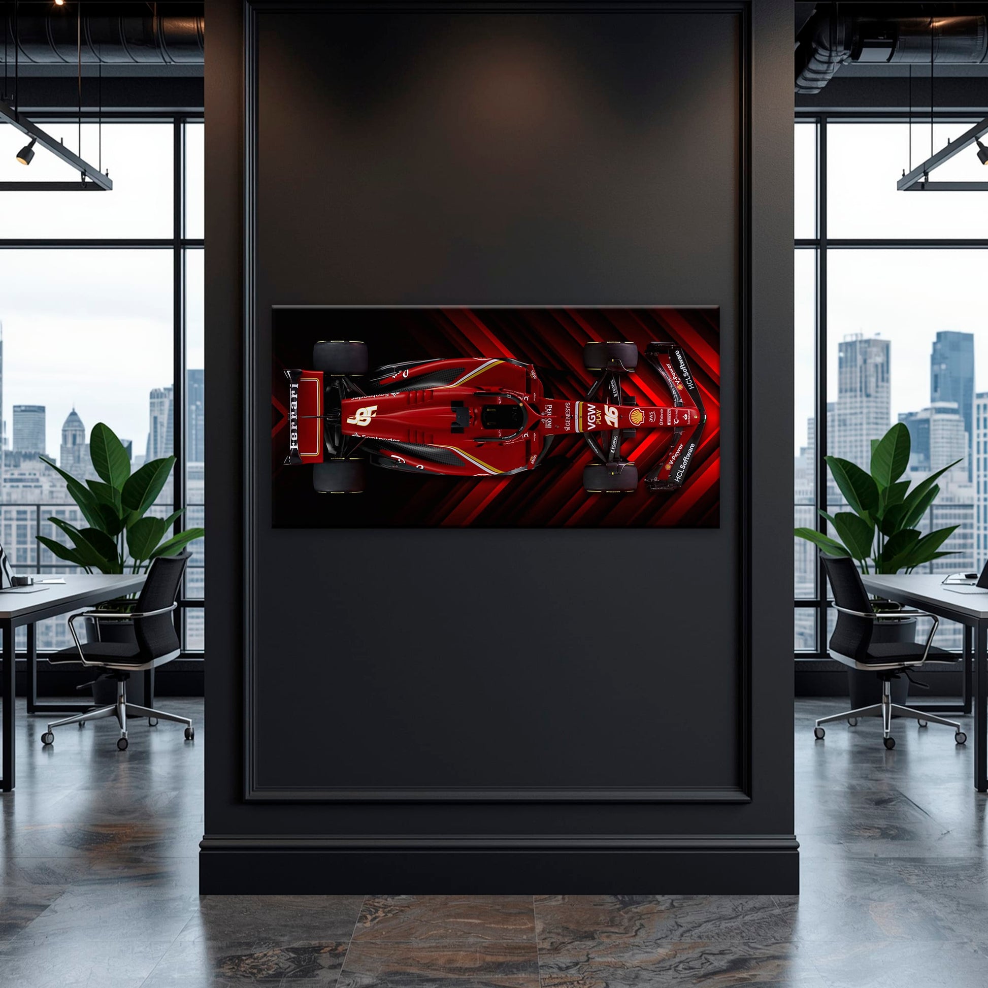 Scuderia Masterpiece Ferrari F1 Wall Art | Garage Decor Cars