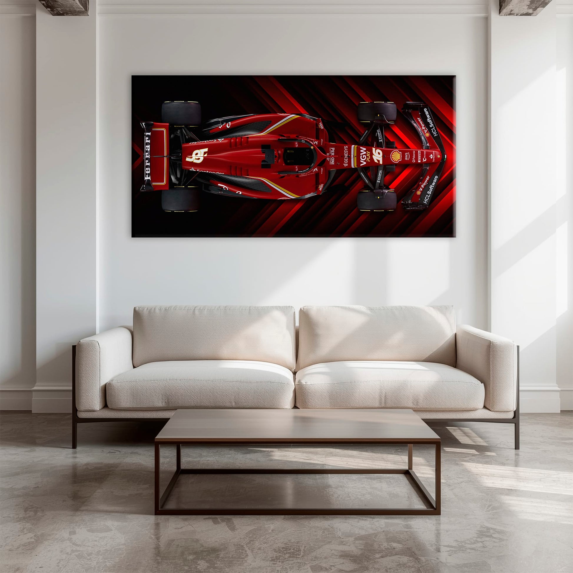 Scuderia Masterpiece Ferrari F1 Wall Art | Garage Decor Cars