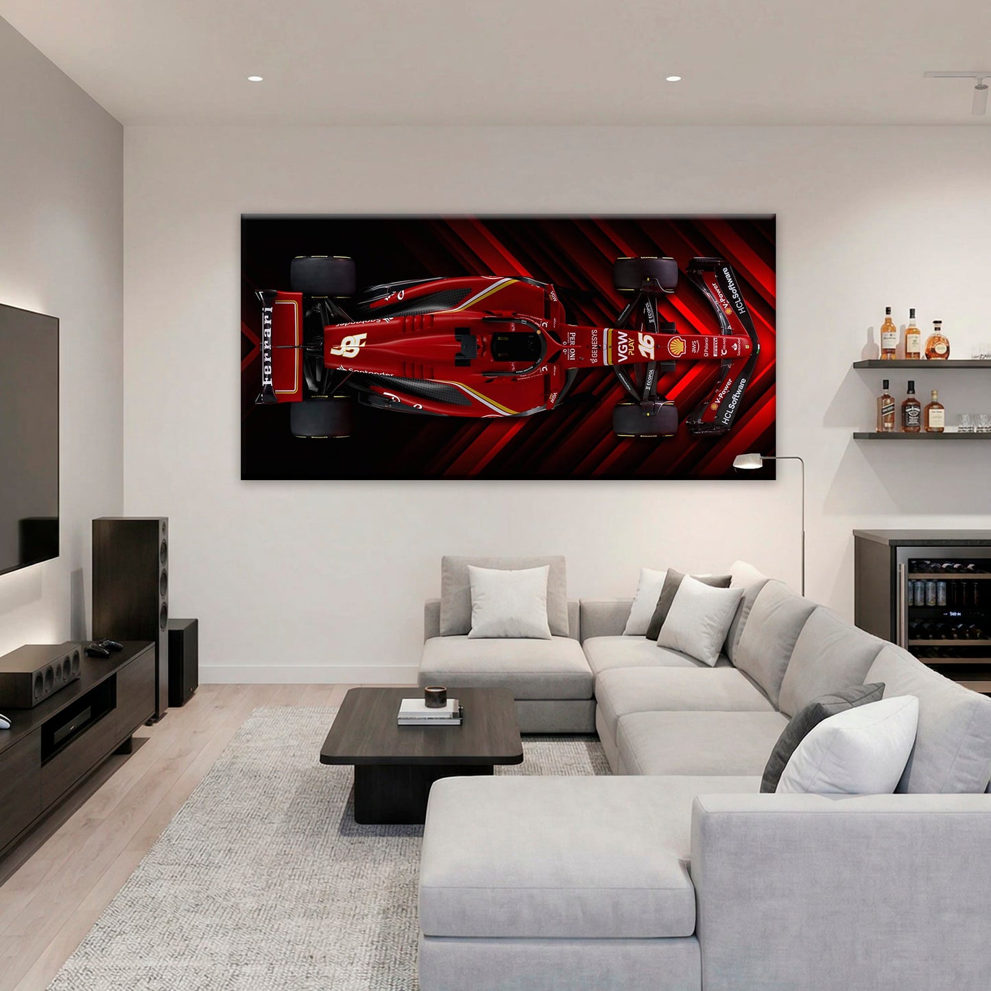 Scuderia Masterpiece Ferrari F1 Wall Art | Garage Decor Cars