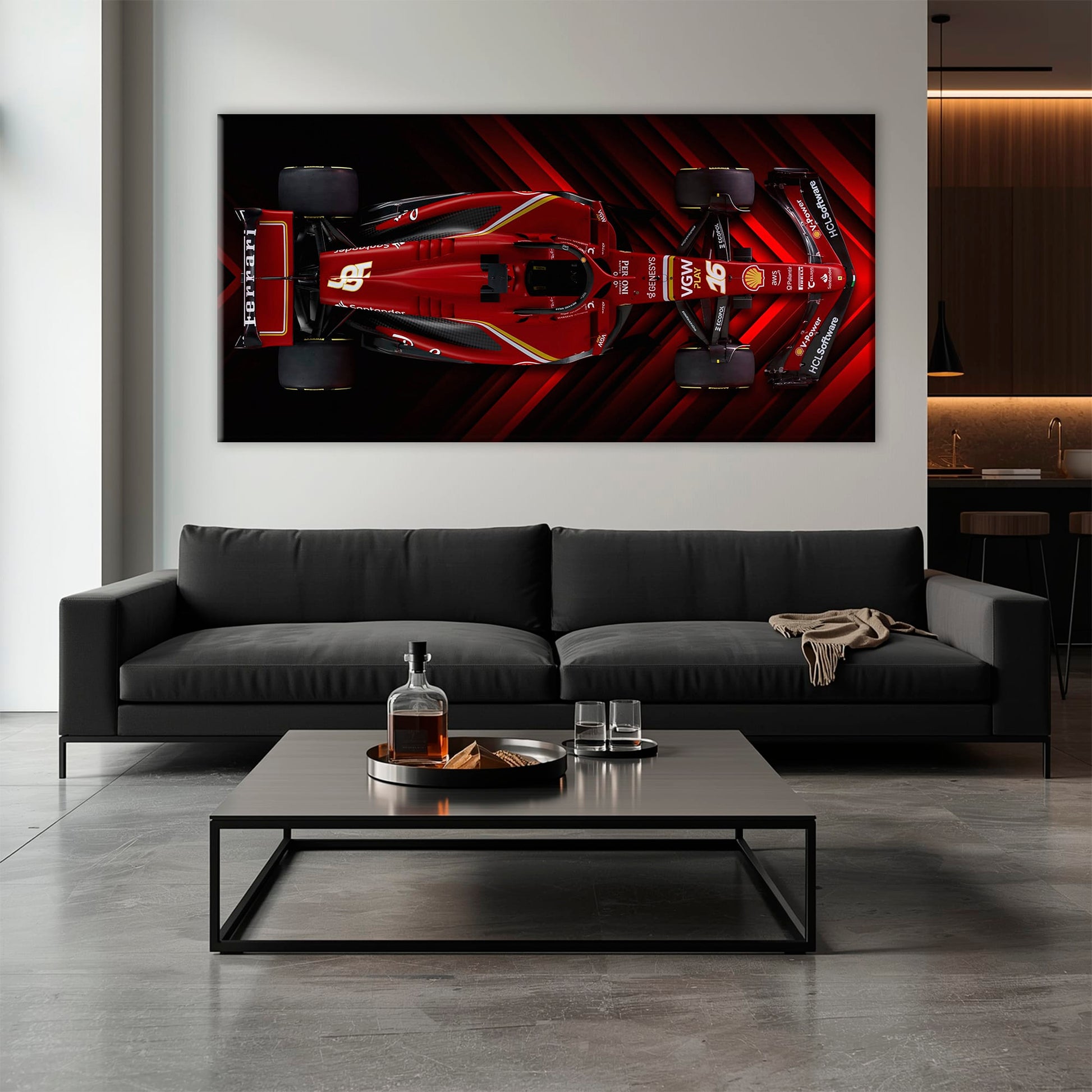 Scuderia Masterpiece Ferrari F1 Wall Art | Garage Decor Cars