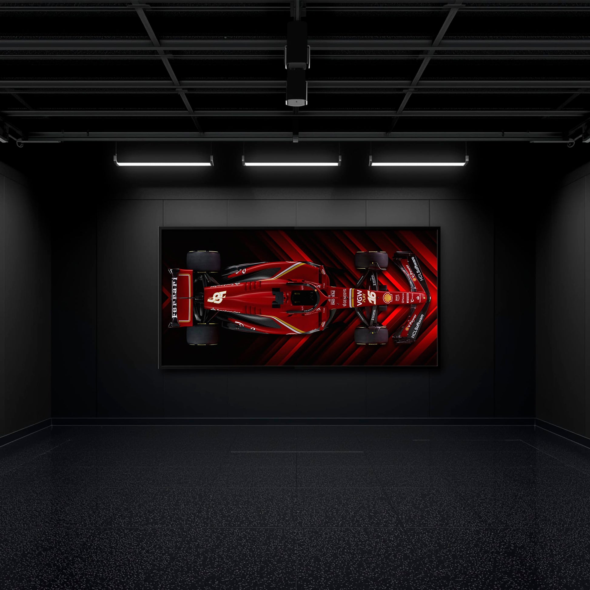 Scuderia Masterpiece Ferrari F1 Wall Art | Garage Decor Cars