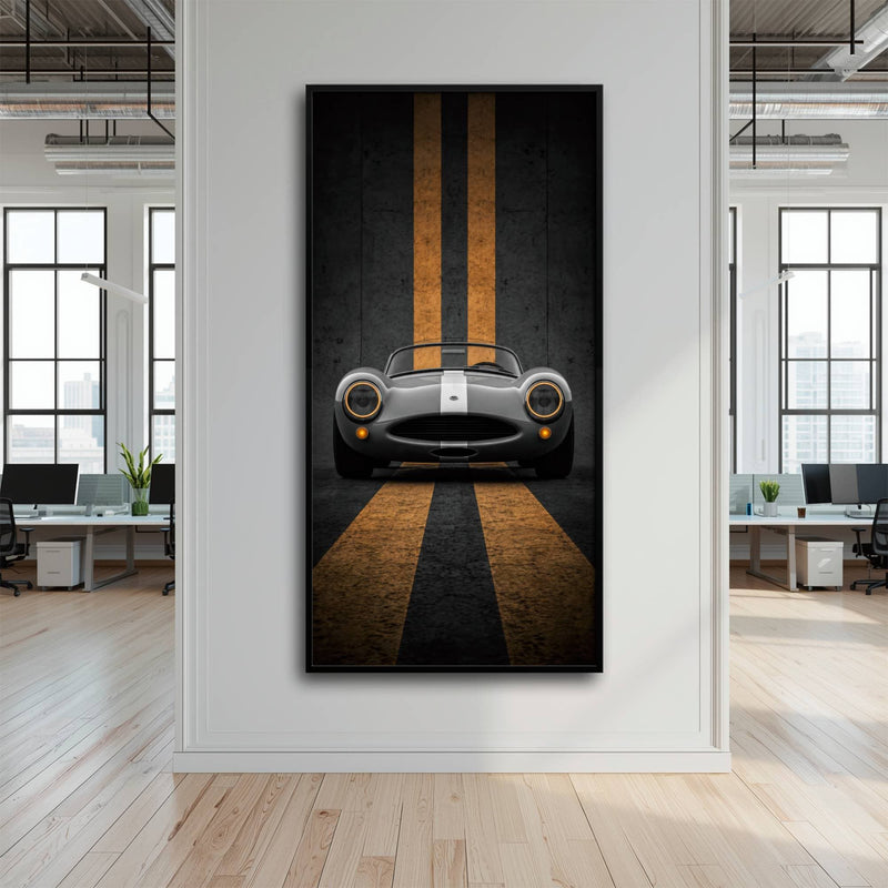 Shelby Cobra Wall Art | Vintage Sports Car Canvas Print | Garage Decor Cars