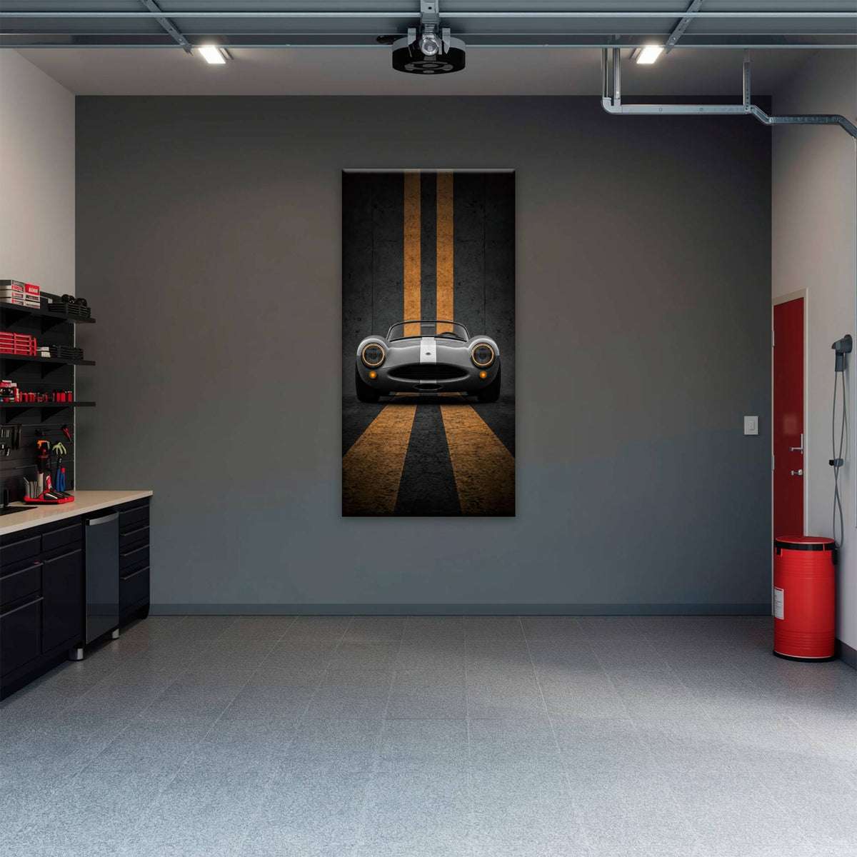 Shelby Cobra Wall Art | Vintage Sports Car Canvas Print | Garage Decor Cars
