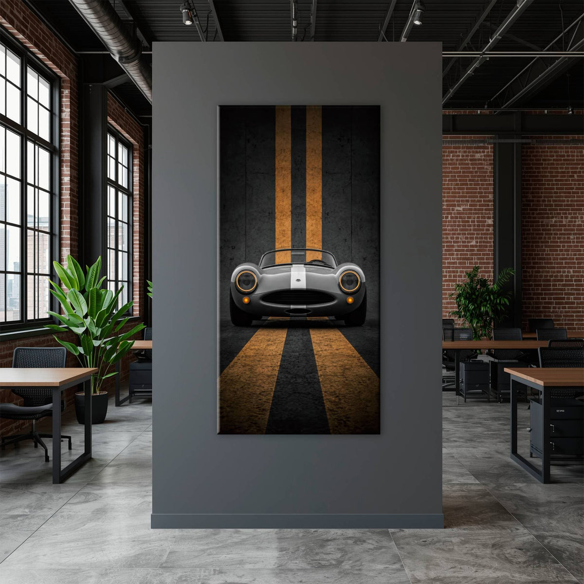 Shelby Cobra Wall Art | Vintage Sports Car Canvas Print | Garage Decor Cars