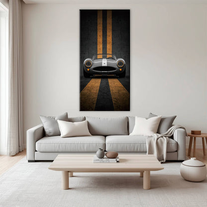 Shelby Cobra Wall Art | Vintage Sports Car Canvas Print | Garage Decor Cars