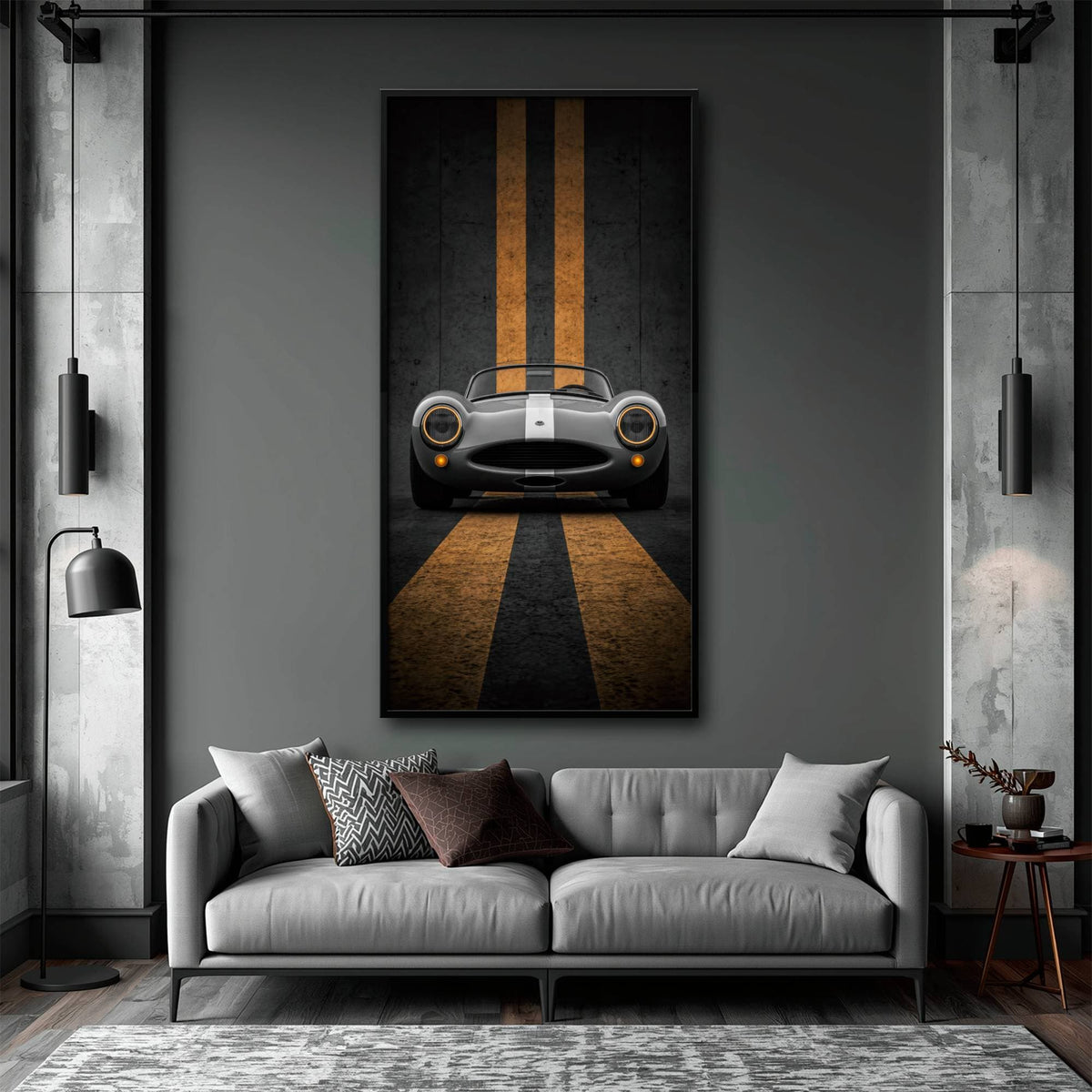 Shelby Cobra Wall Art | Vintage Sports Car Canvas Print | Garage Decor Cars