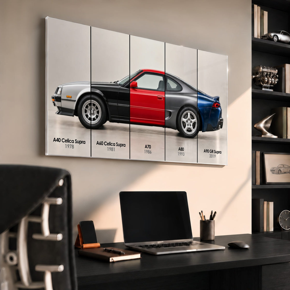 Toyota Supra Evolution Poster A40–A90 & Canvas Art | Caveson Cars