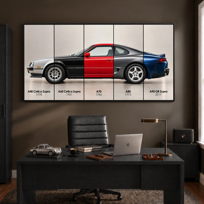 Toyota Supra Evolution Poster A40–A90 & Canvas Art | Caveson Cars