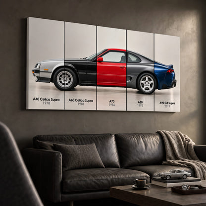 Toyota Supra Evolution Poster A40–A90 & Canvas Art | Caveson Cars