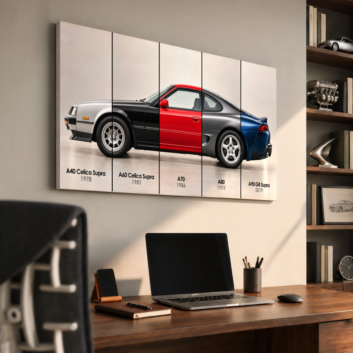 Toyota Supra Evolution Poster A40–A90 & Canvas Art | Caveson Cars