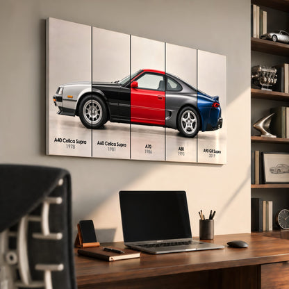 Toyota Supra Evolution Poster A40–A90 & Canvas Art | Caveson Cars