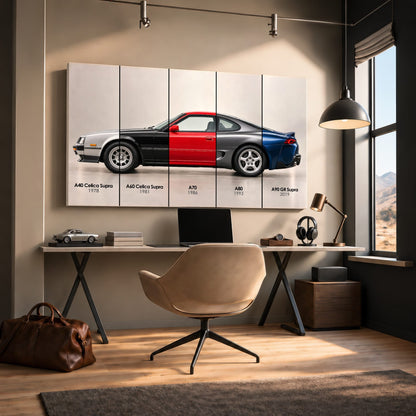 Toyota Supra Evolution Poster A40–A90 & Canvas Art | Caveson Cars