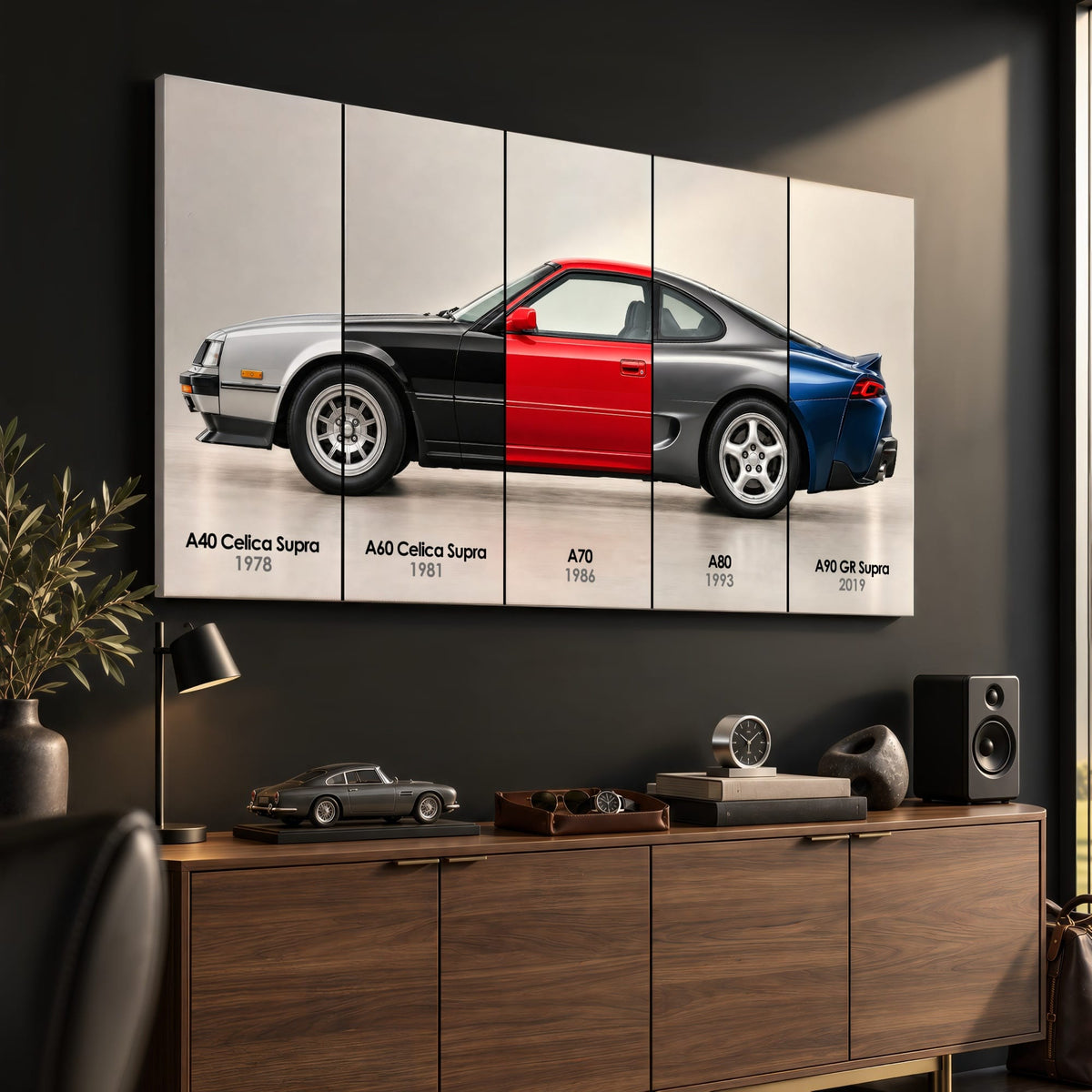 Toyota Supra Evolution Poster A40–A90 & Canvas Art | Caveson Cars