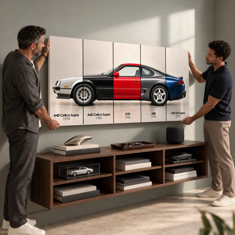 Toyota Supra Evolution Poster A40–A90 & Canvas Art | Caveson Cars