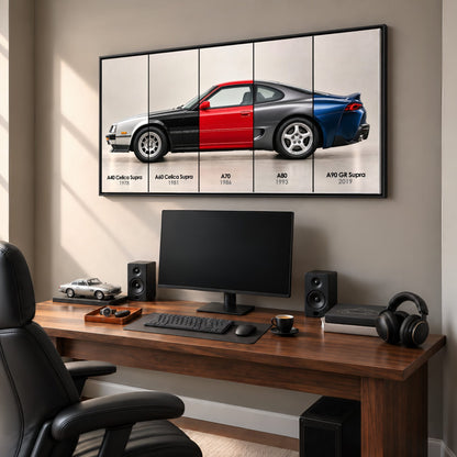 Toyota Supra Evolution Poster A40–A90 & Canvas Art | Caveson Cars