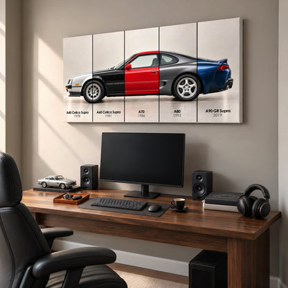 Toyota Supra Evolution Poster A40–A90 & Canvas Art | Caveson Cars