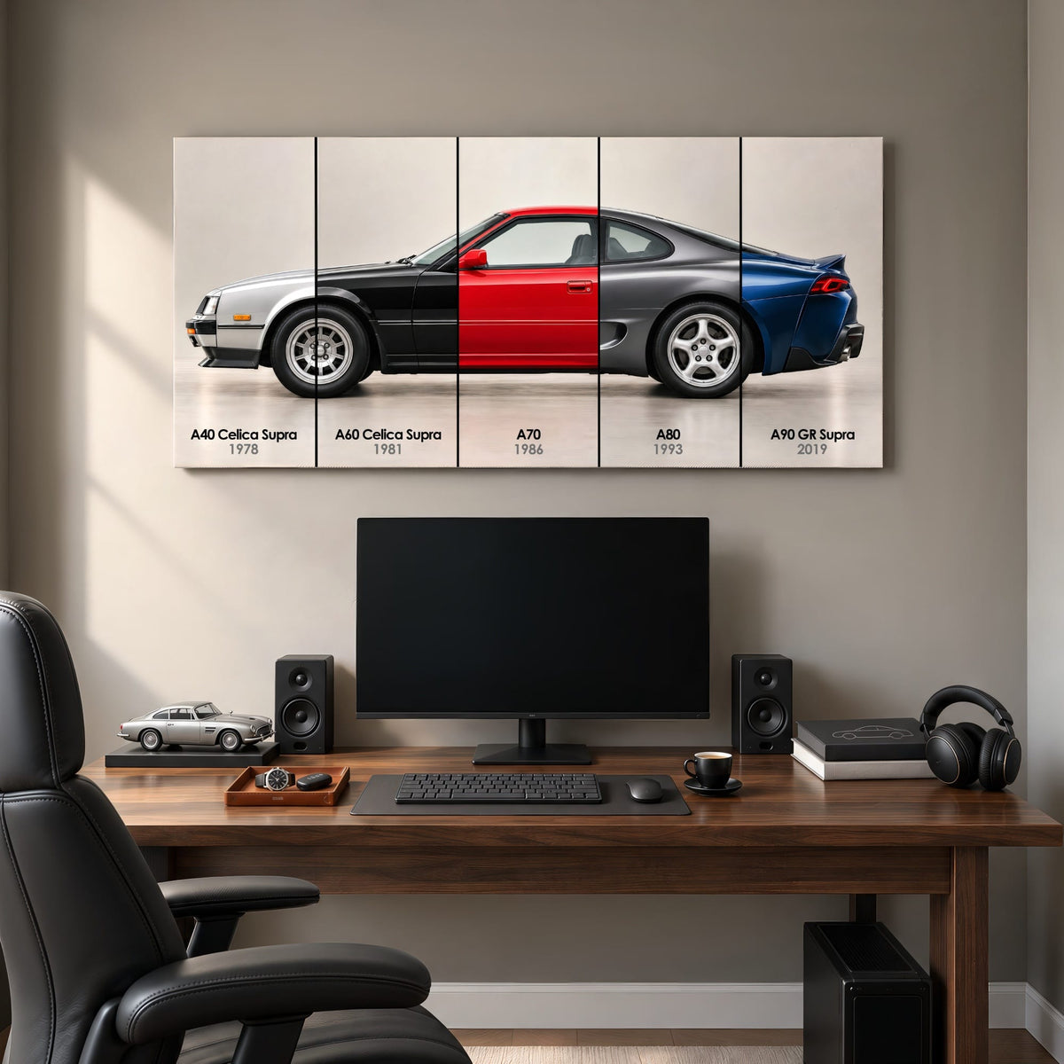 Toyota Supra Evolution Poster A40–A90 & Canvas Art | Caveson Cars