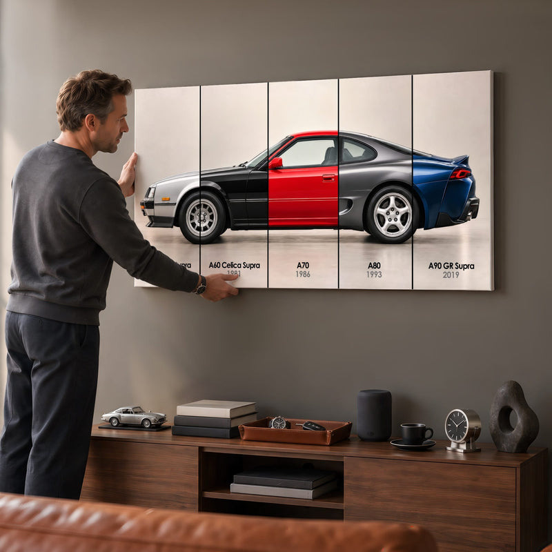Toyota Supra Evolution Poster A40–A90 & Canvas Art | Caveson Cars