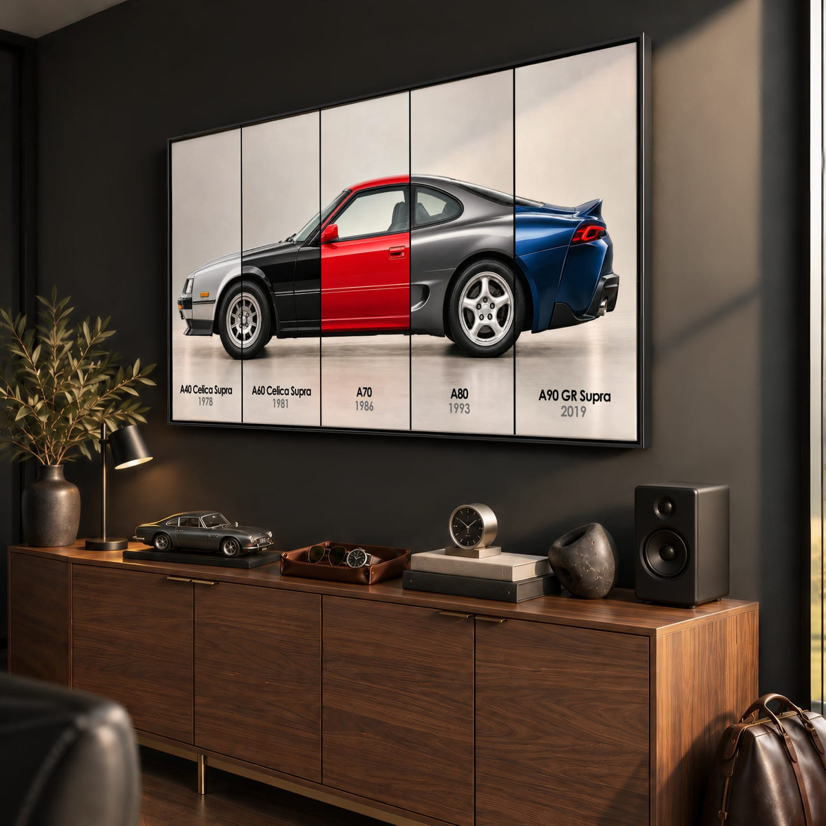 Toyota Supra Evolution Poster A40–A90 & Canvas Art | Caveson Cars