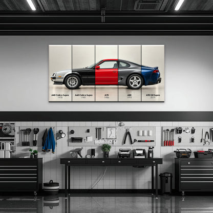 Toyota Supra Evolution Poster A40–A90 & Canvas Art | Caveson Cars