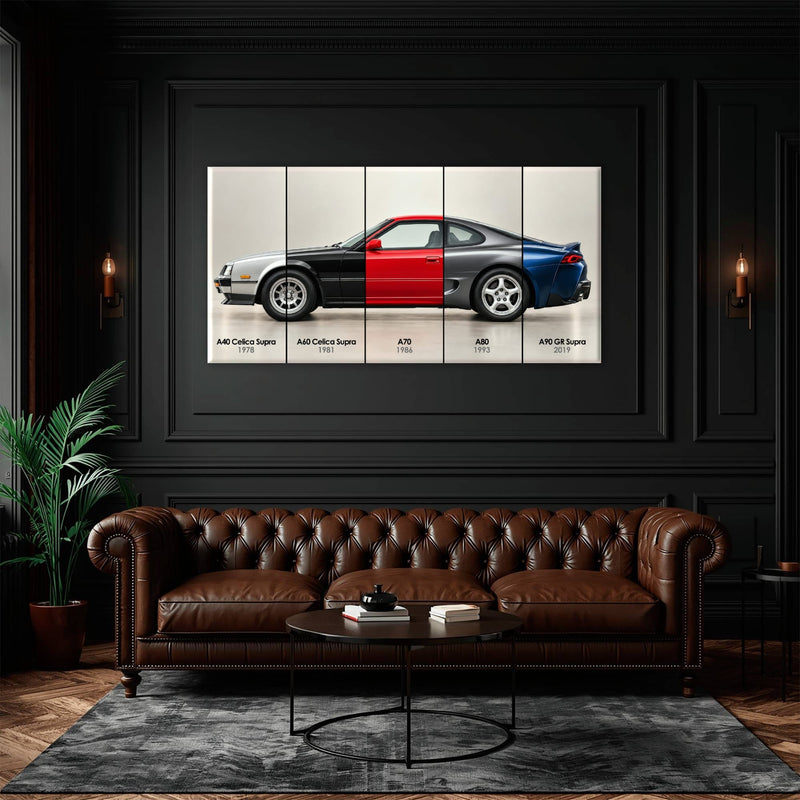 Toyota Supra Evolution Poster A40–A90 & Canvas Art | Caveson Cars