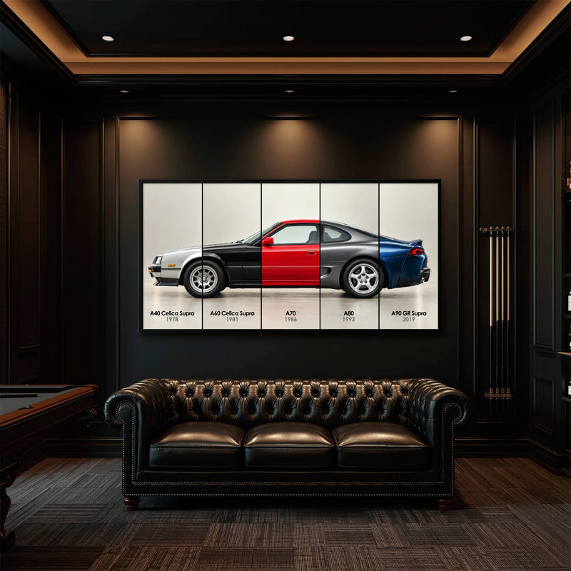 Toyota Supra Evolution Poster A40–A90 & Canvas Art | Caveson Cars